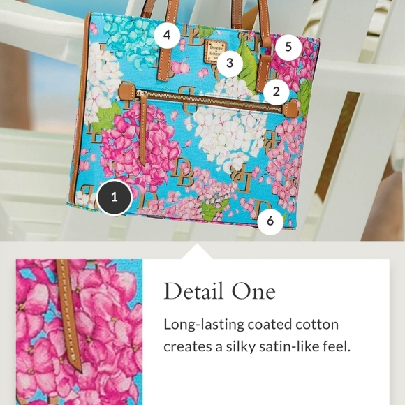 NWT Dooney & Bourke Hydrangea Monogram Shopper - Picture 15 of 15